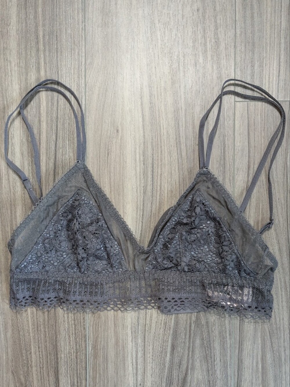 Victoria's Secret Gray Lace Triangle Bralette